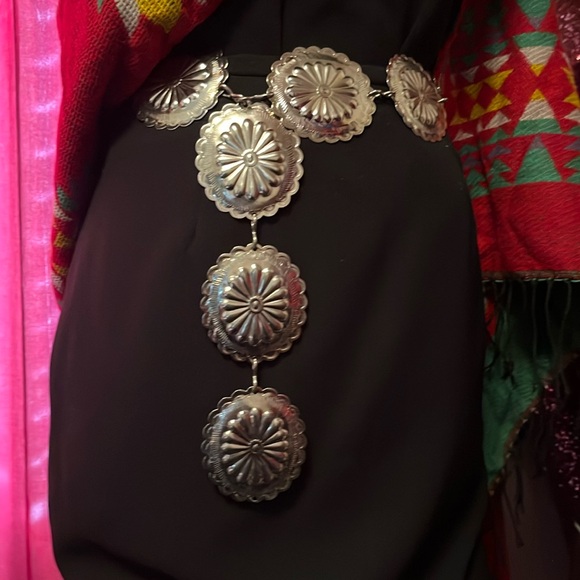 No Label Accessories - Silver Concho Belt